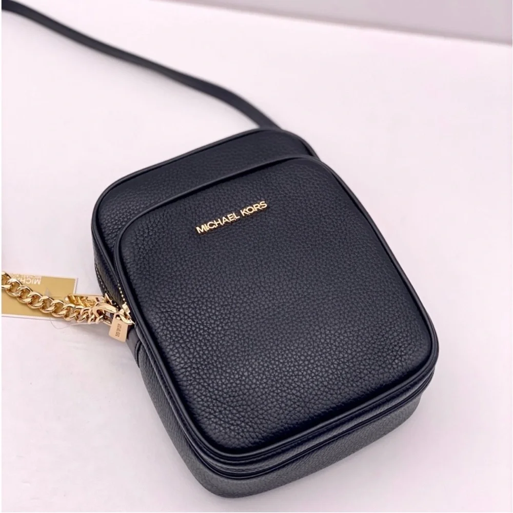 Michael Kors Jet Set Travel Medium Crossbody Bag Black - Picture 7 of 13